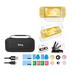 Foto 1 | Kit De Accesorios Con Estuche Para Nintendo Switchlite 20en1 Belug, Negro
