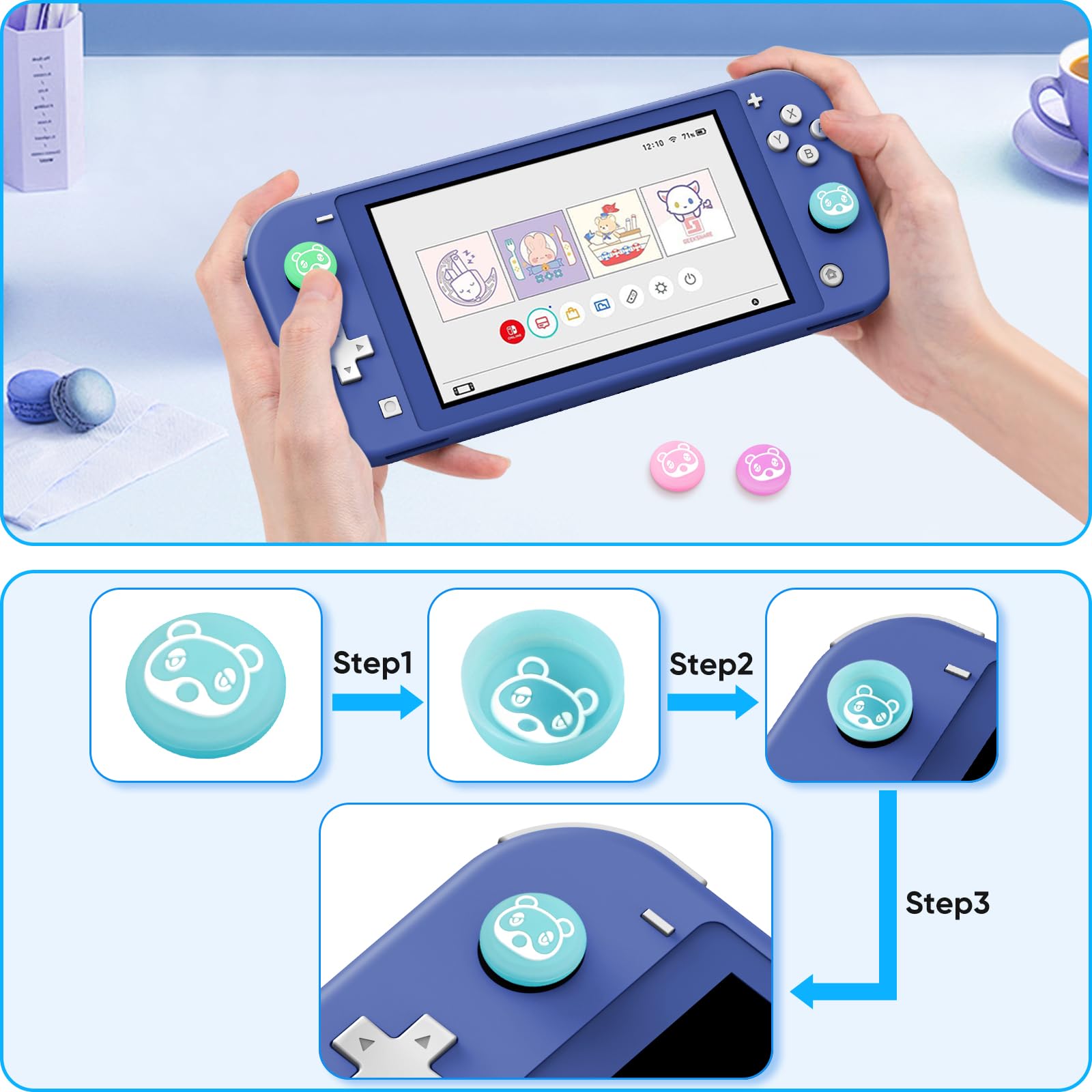 Foto 7 pulgar | Paquete De Accesorios Switch Lite Fintie Case Con Funda 8 En 1 - Venta Internacional.