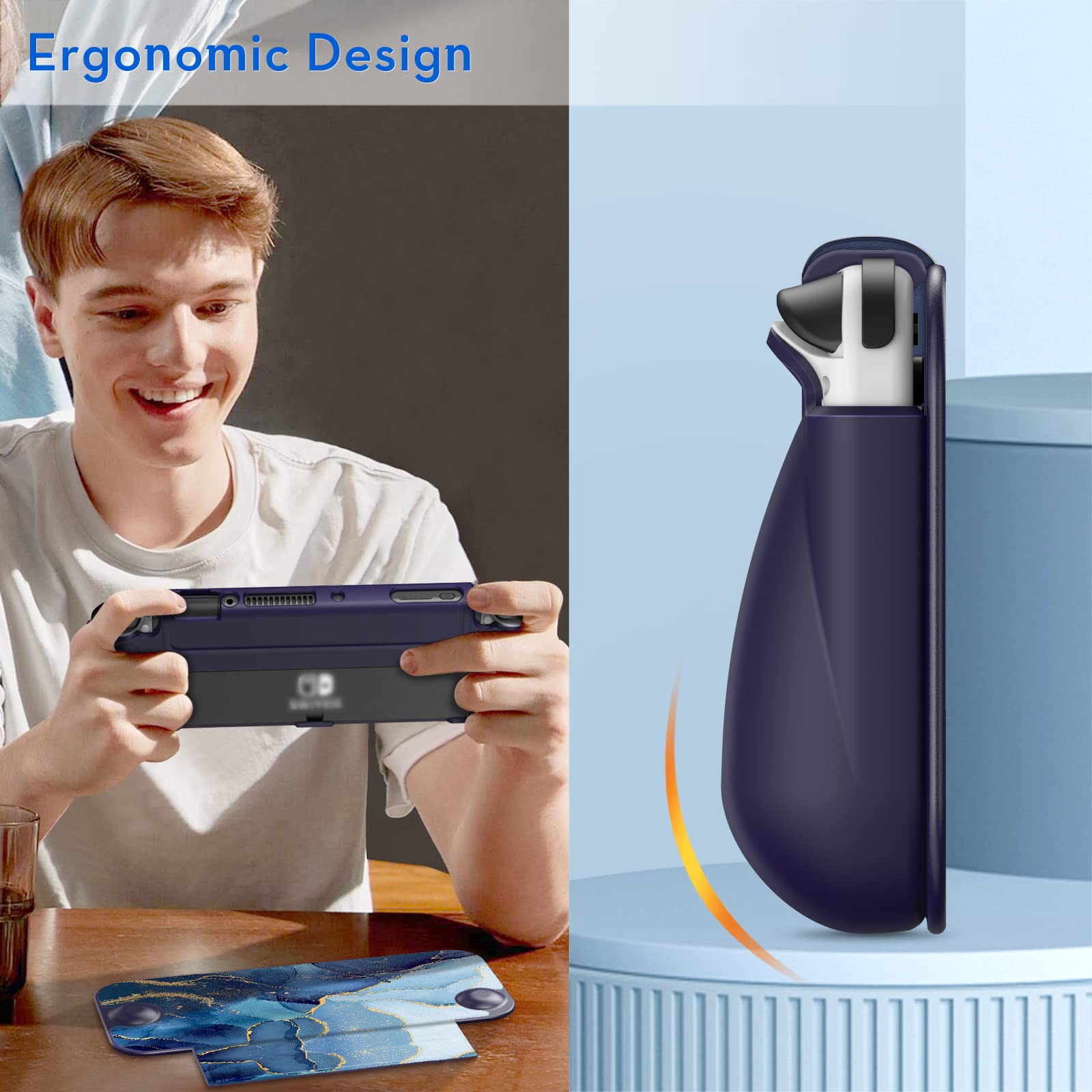 Foto 4 | Funda con Tapa Fintie Para Nintendo Switch Oled 2021 Ocean - Venta Internacional