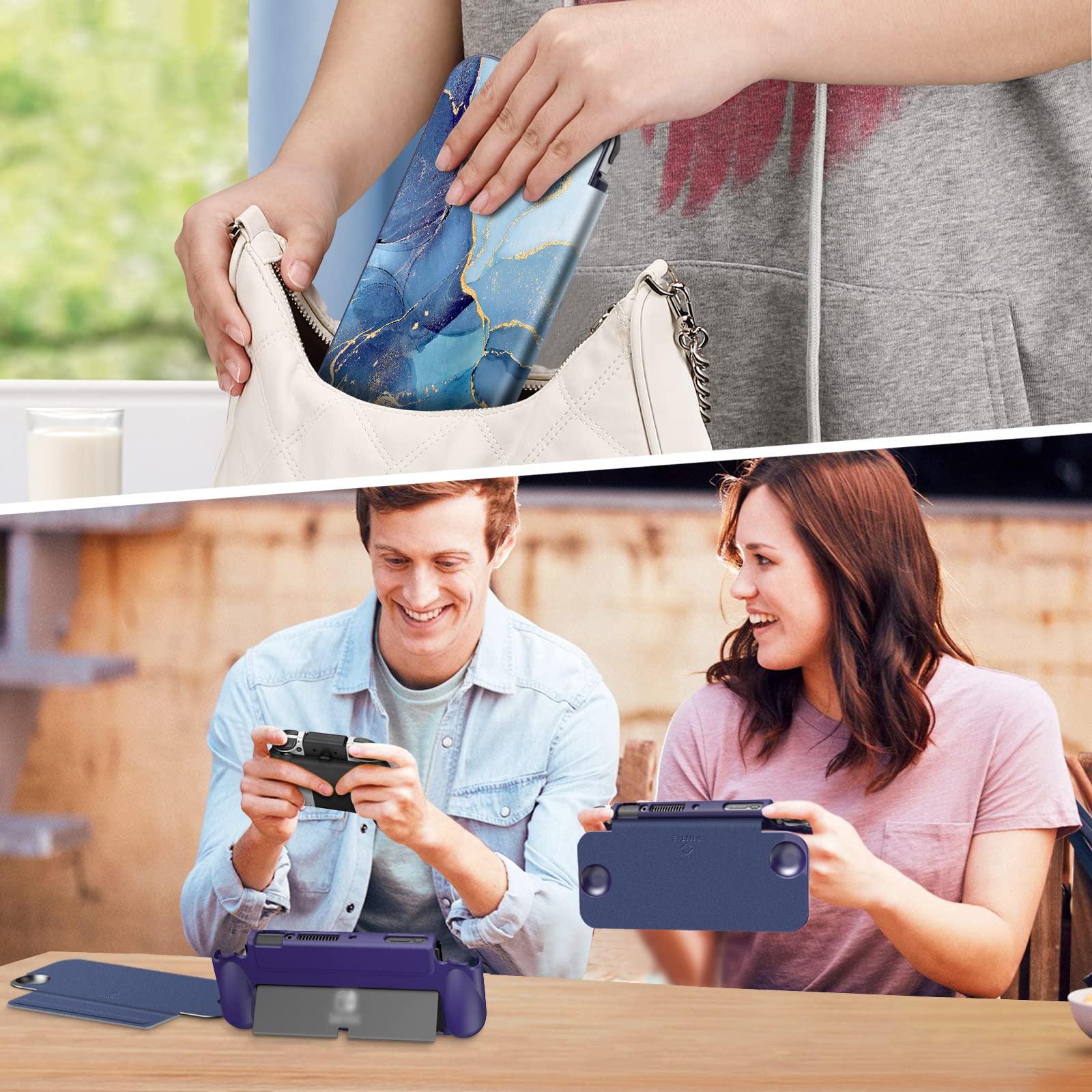 Foto 8 pulgar | Funda con Tapa Fintie Para Nintendo Switch Oled 2021 Ocean - Venta Internacional