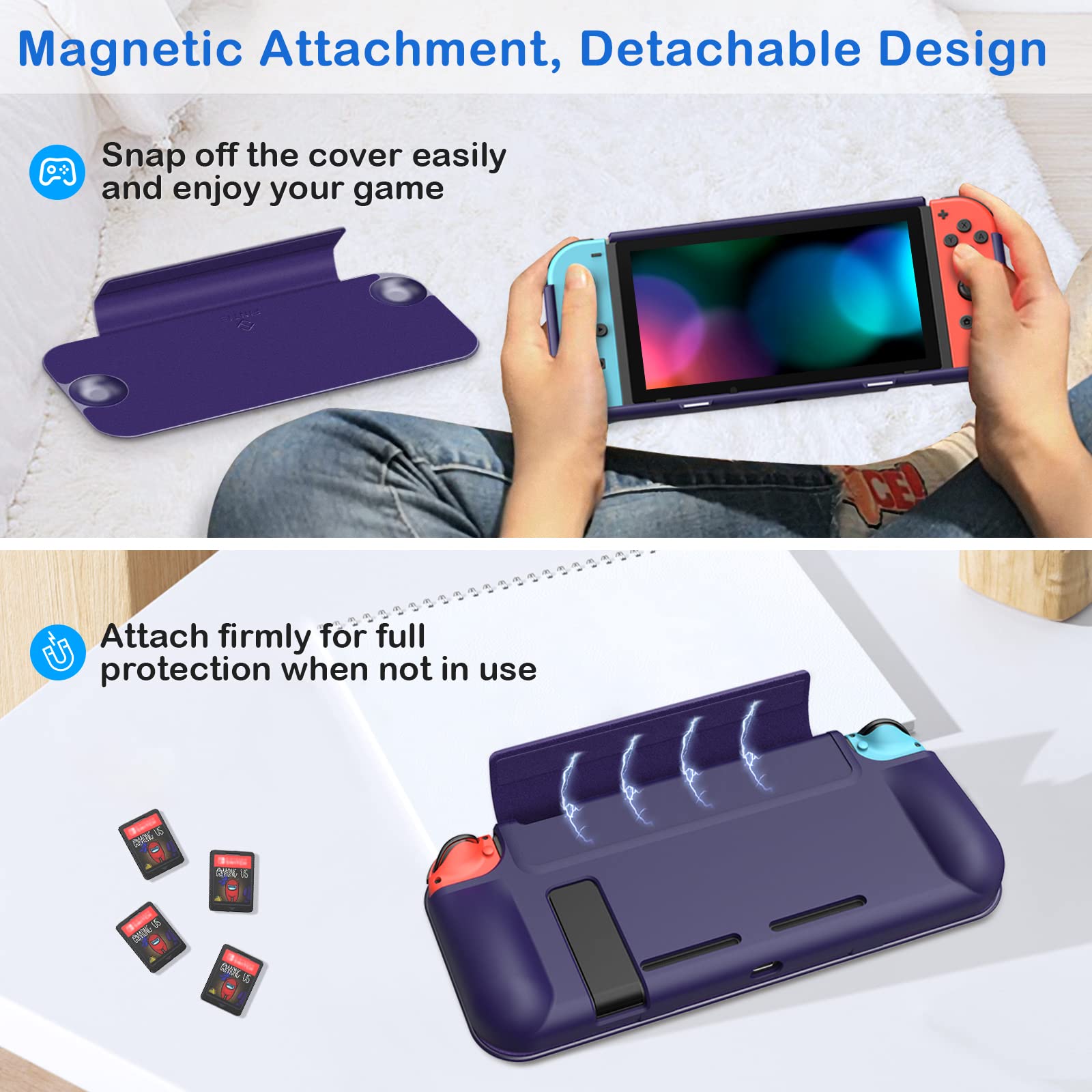 Foto 5 pulgar | Case Fintie Flip Screen Safe para Nintendo Switch de 6.2" 2017 - Venta Internacional