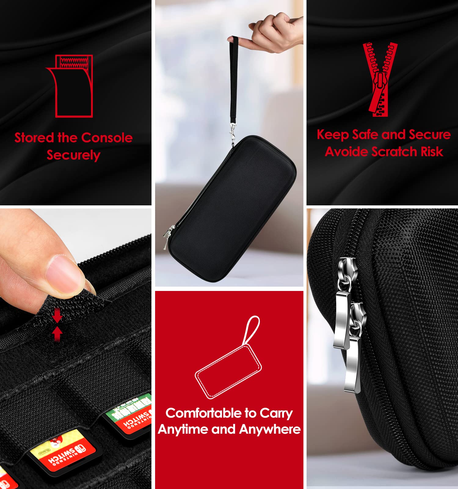 Foto 7 pulgar | Funda De Transporte Ivoler Para Nintendo Switch Oled Con 10 Juegos - Venta Internacional.