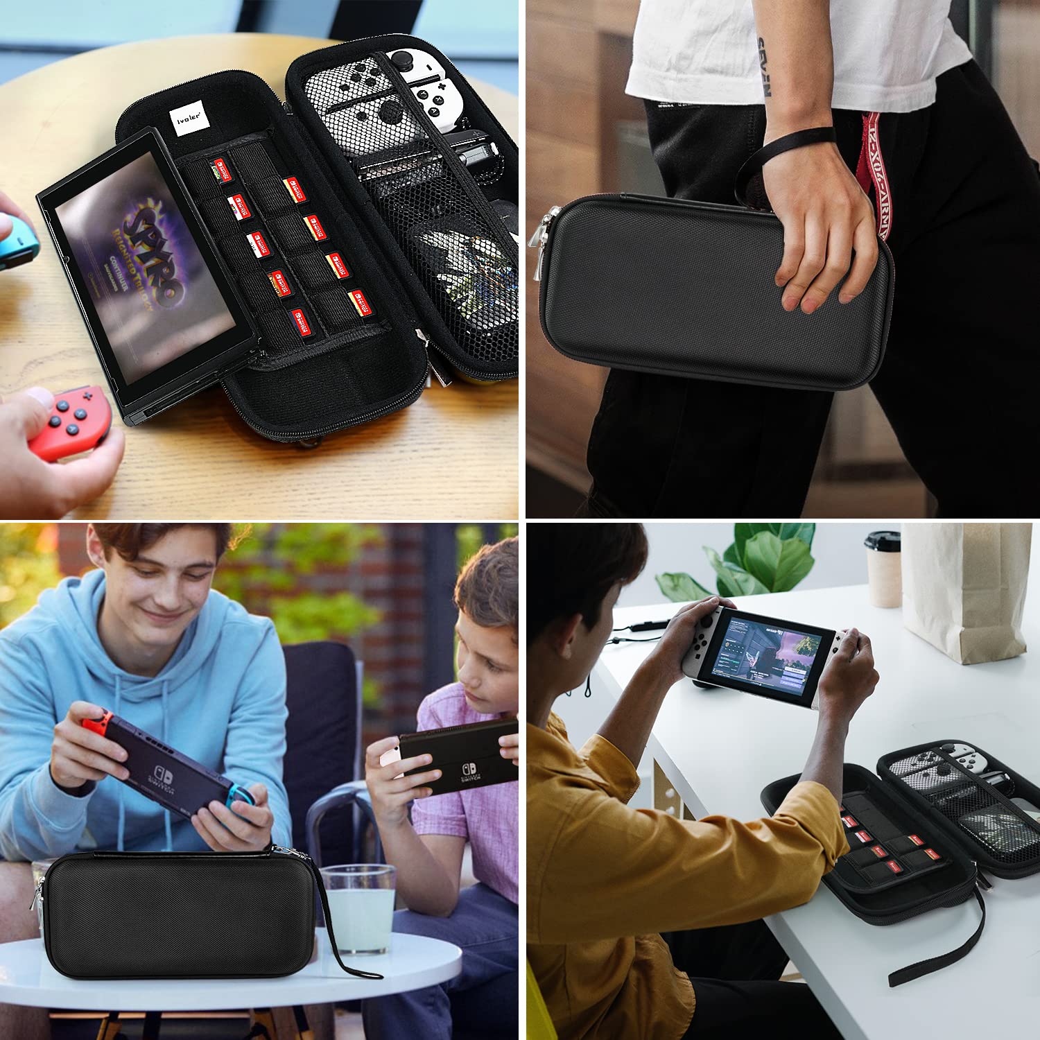 Foto 8 pulgar | Funda De Transporte Ivoler Para Nintendo Switch Oled Con 10 Juegos - Venta Internacional.