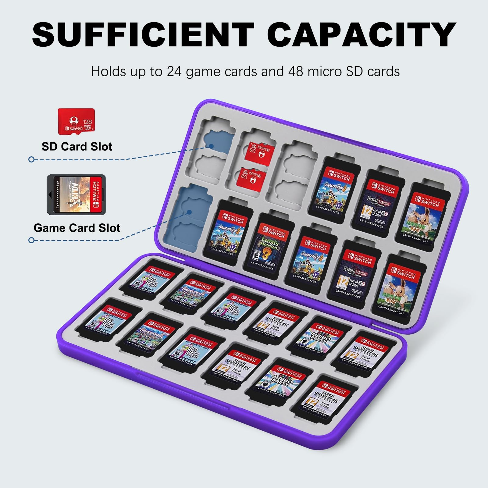 Foto 3 pulgar | Funda Para Nintendo Switch Fyy Nintendo Switch, Color Morado - Venta Internacional.