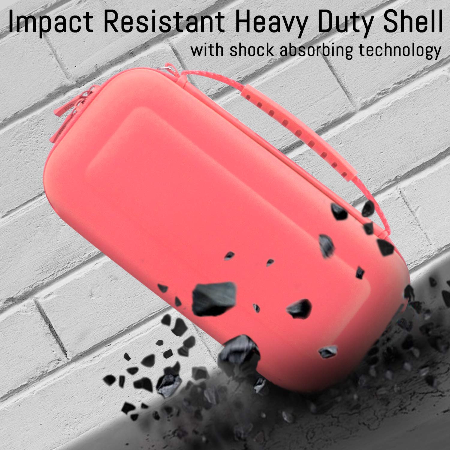 Foto 7 | Funda De Transporte Orzly Para Nintendo Switch Lite Con Almacenamiento [coral] - Venta Internacional.