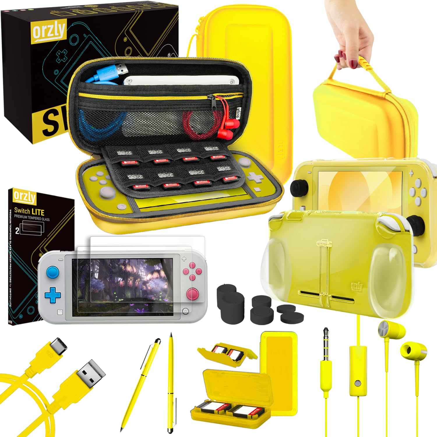 Foto 2 pulgar | Paquete De Accesorios Orzly Para Nintendo Switch Lite Con Funda Y Más - Venta Internacional.