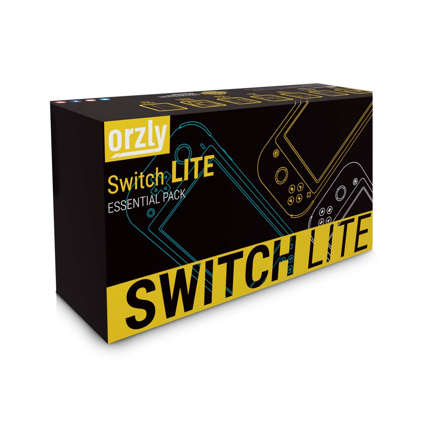 Foto 3 pulgar | Paquete De Accesorios Orzly Para Nintendo Switch Lite Con Funda Y Más - Venta Internacional.