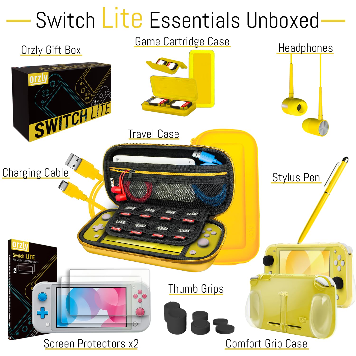 Foto 4 pulgar | Paquete De Accesorios Orzly Para Nintendo Switch Lite Con Funda Y Más - Venta Internacional.