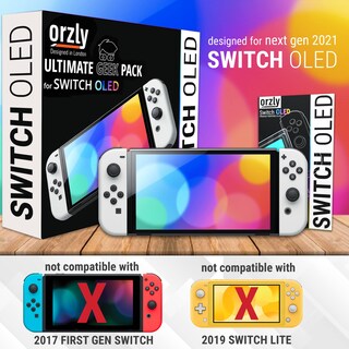Foto 2 | Kit De Accesorios Nintendo Switch Oled Orzly Ice White - Venta Internacional.