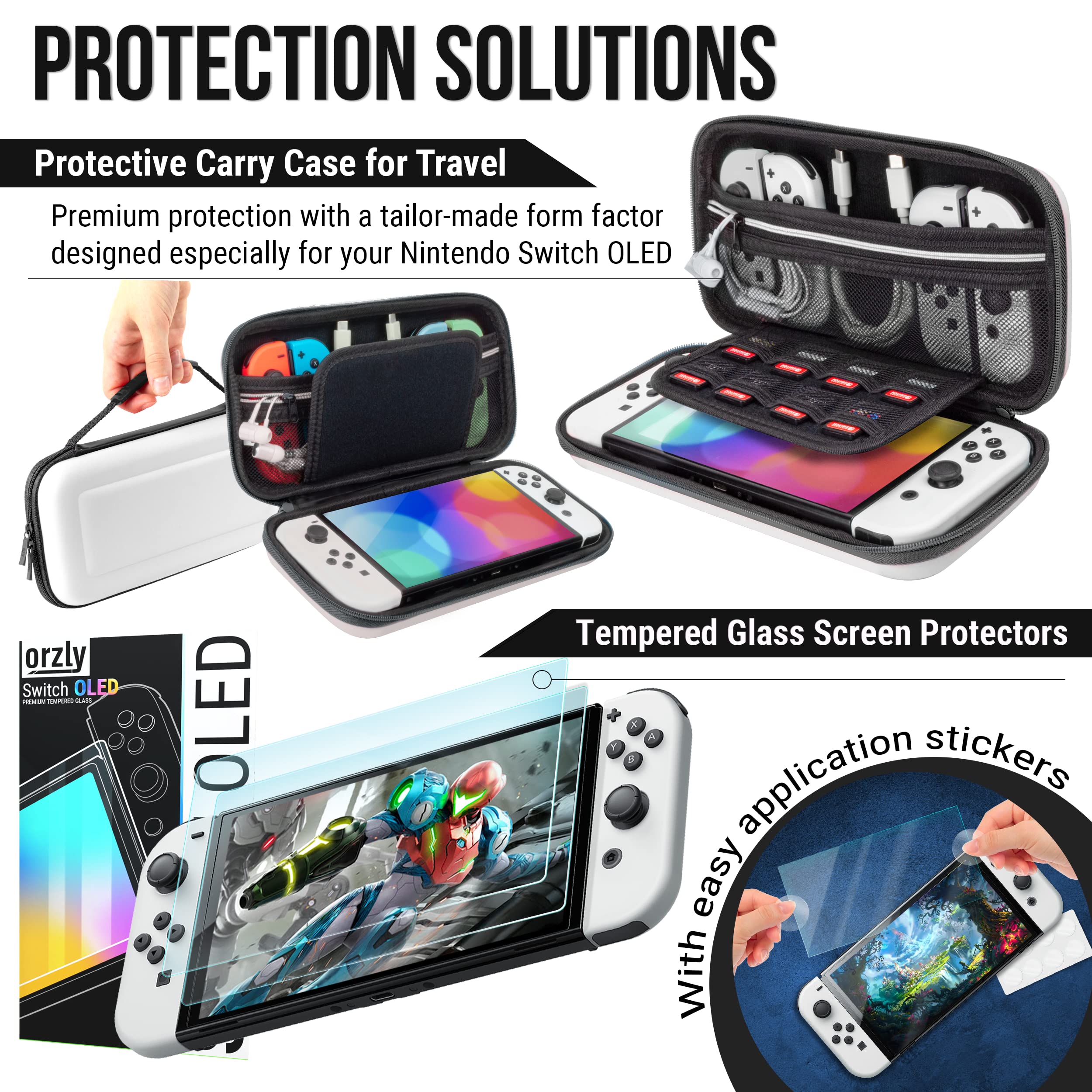 Foto 4 pulgar | Kit De Accesorios Nintendo Switch Oled Orzly Ice White - Venta Internacional.