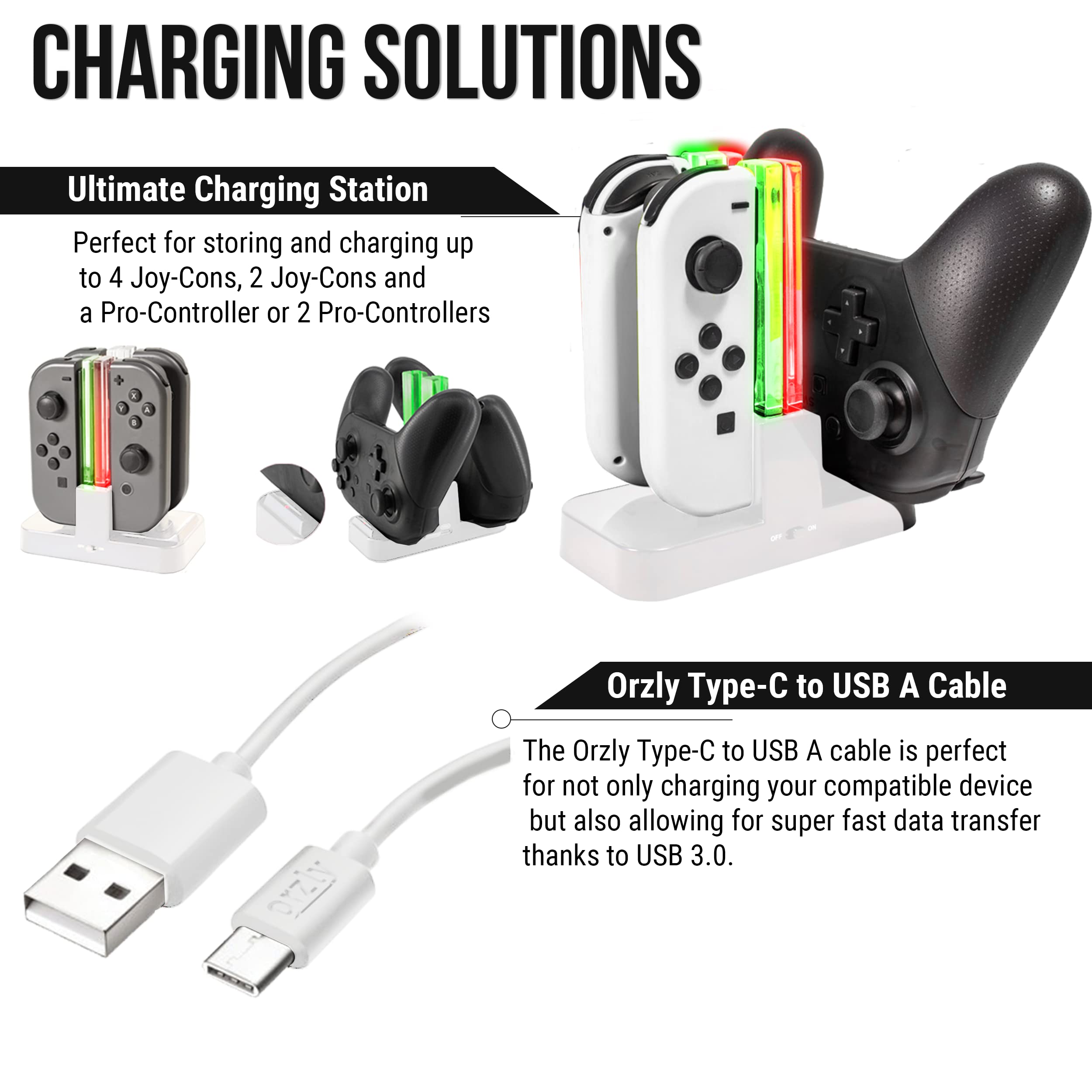 Foto 6 pulgar | Kit De Accesorios Nintendo Switch Oled Orzly Ice White - Venta Internacional.