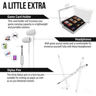 Foto 6 | Kit De Accesorios Nintendo Switch Oled Orzly Ice White - Venta Internacional.