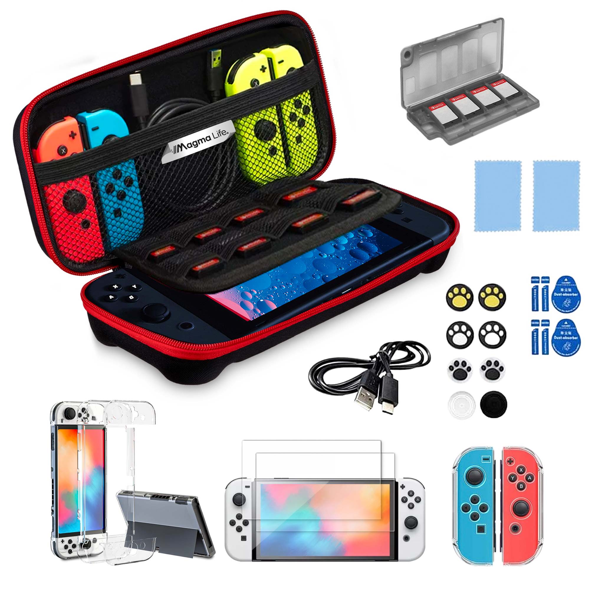 Foto 2 pulgar | Magma Life Organizador De Almacenamiento Para Accesorios De Nintendo Switch Y Switch Oled, Amplio Y Con Seguros Org