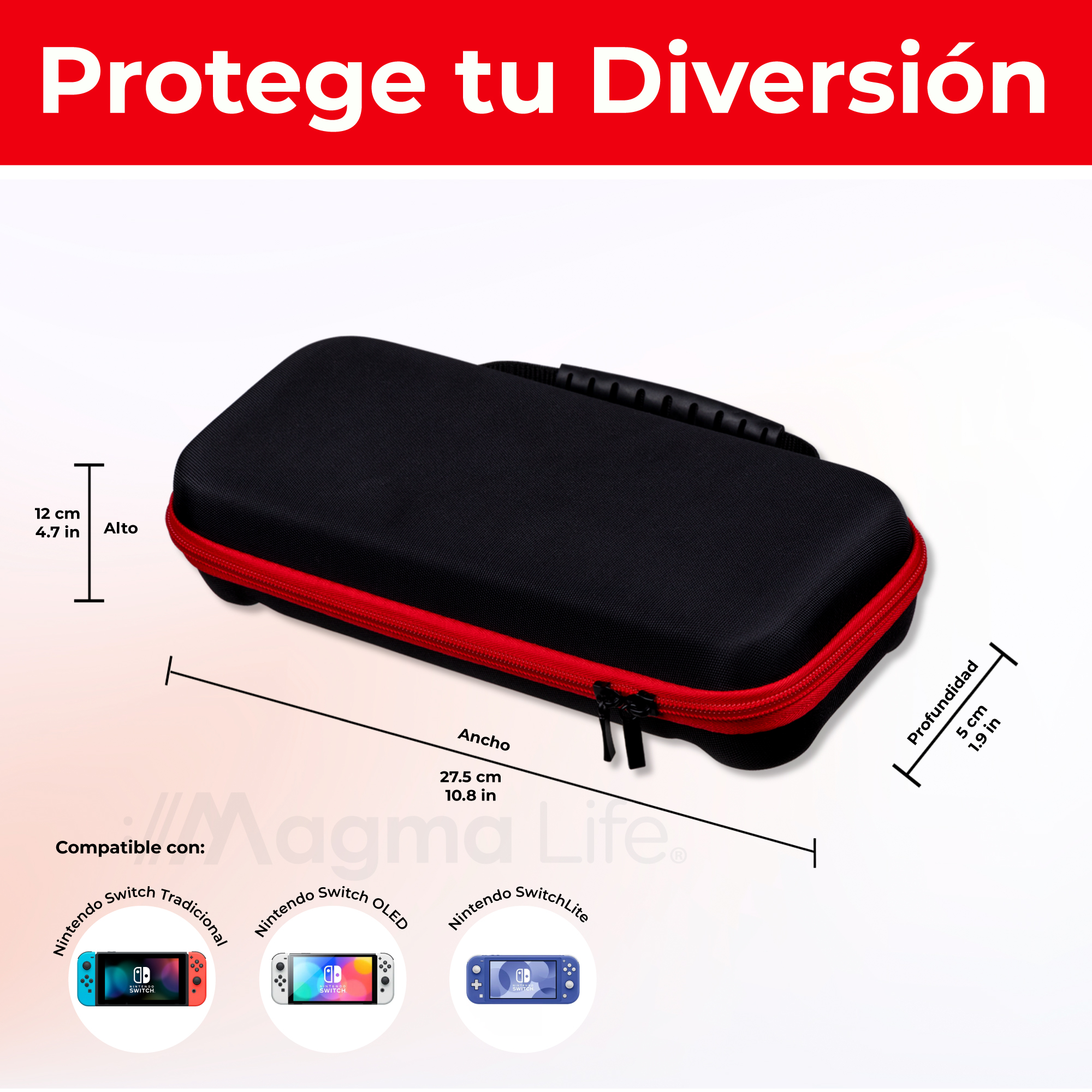 Foto 3 pulgar | Magma Life Organizador De Almacenamiento Para Accesorios De Nintendo Switch Y Switch Oled, Amplio Y Con Seguros Org