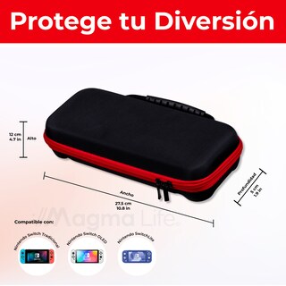Foto 2 | Magma Life Organizador De Almacenamiento Para Accesorios De Nintendo Switch Y Switch Oled, Amplio Y Con Seguros Org