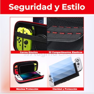 Foto 3 | Magma Life Organizador De Almacenamiento Para Accesorios De Nintendo Switch Y Switch Oled, Amplio Y Con Seguros Org