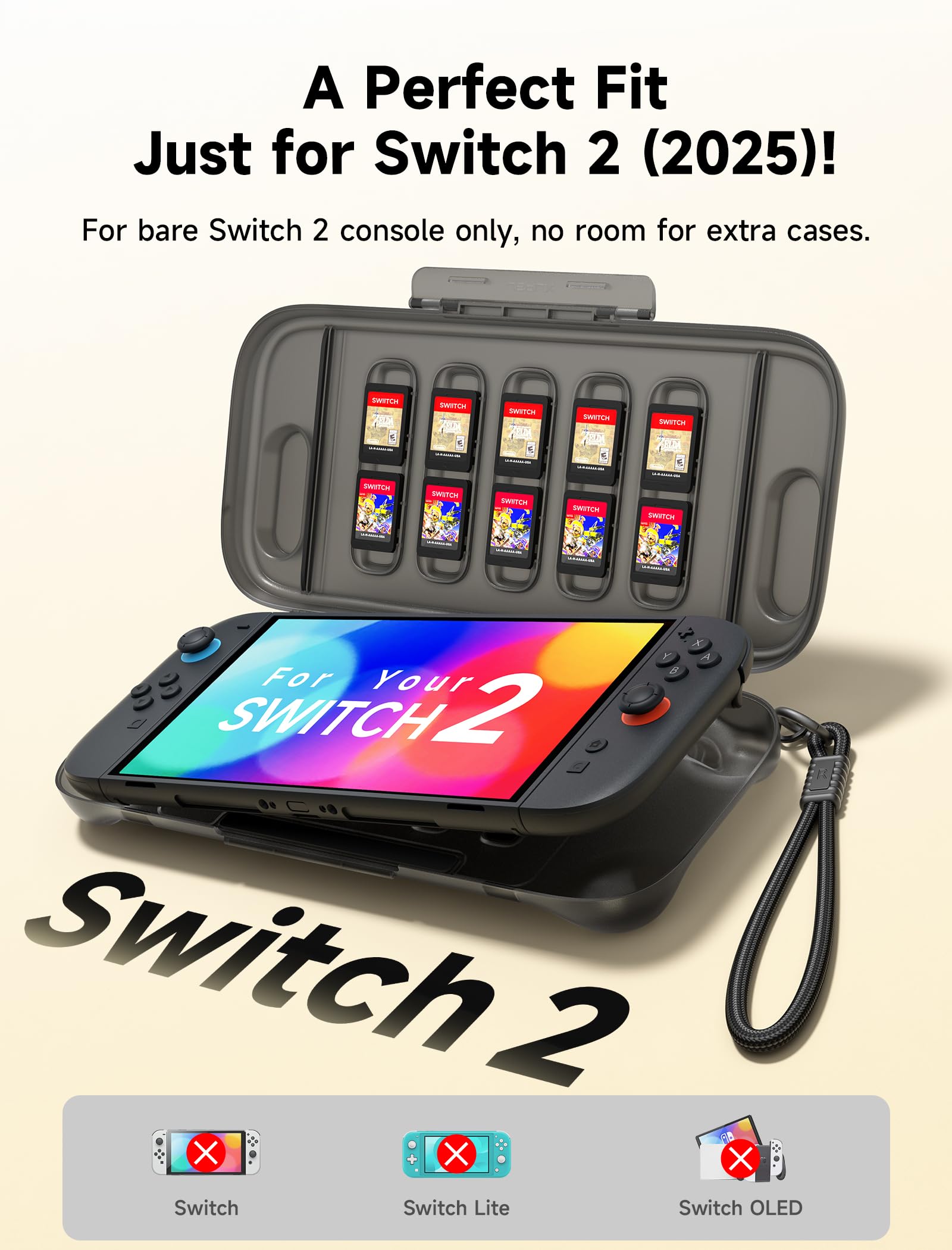Foto 5 pulgar | Funda Protectora Jsaux Para Nintendo Switch 2 (2025) Translúcida - Venta Internacional.