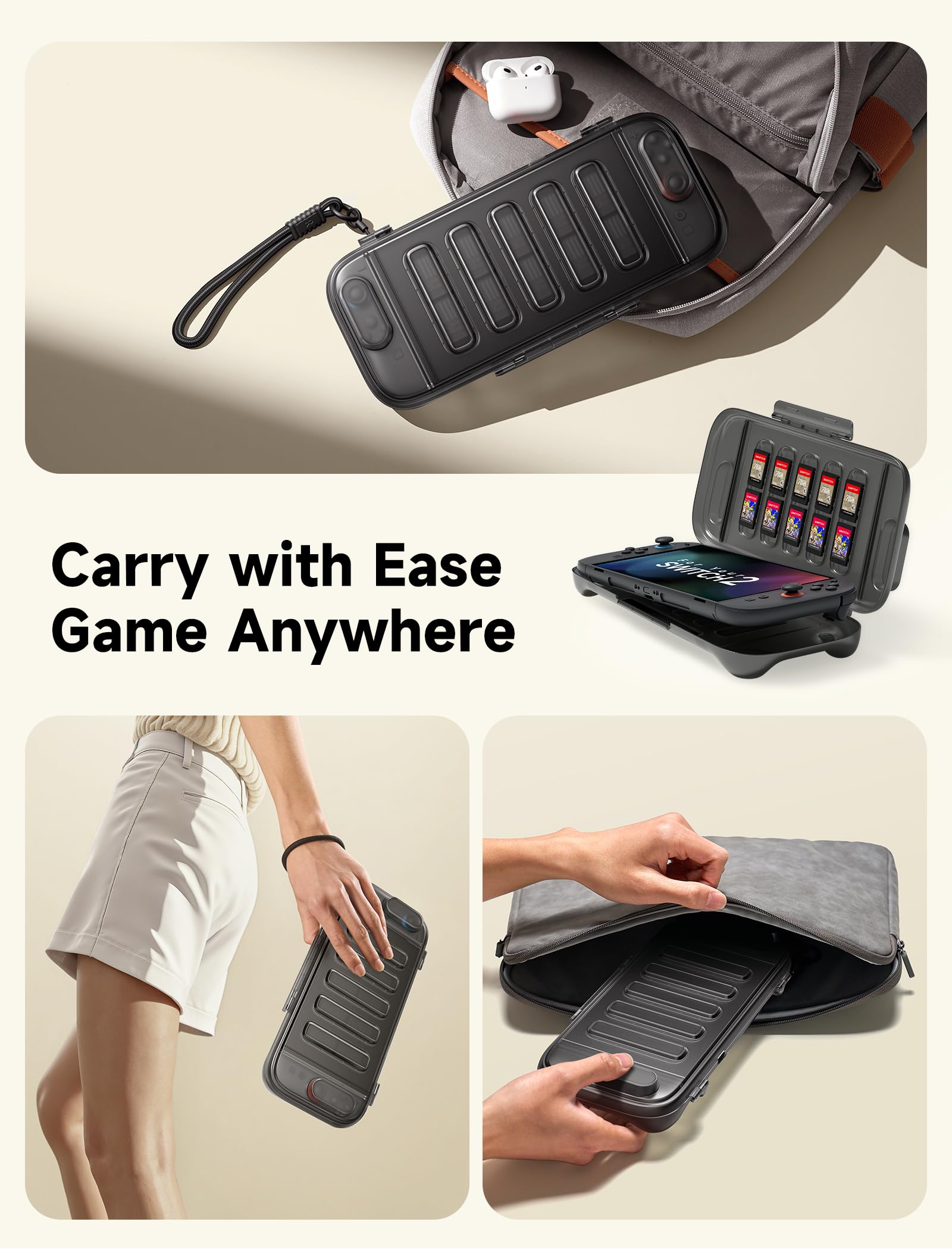 Foto 6 | Funda Protectora Jsaux Para Nintendo Switch 2 (2025) Translúcida - Venta Internacional.