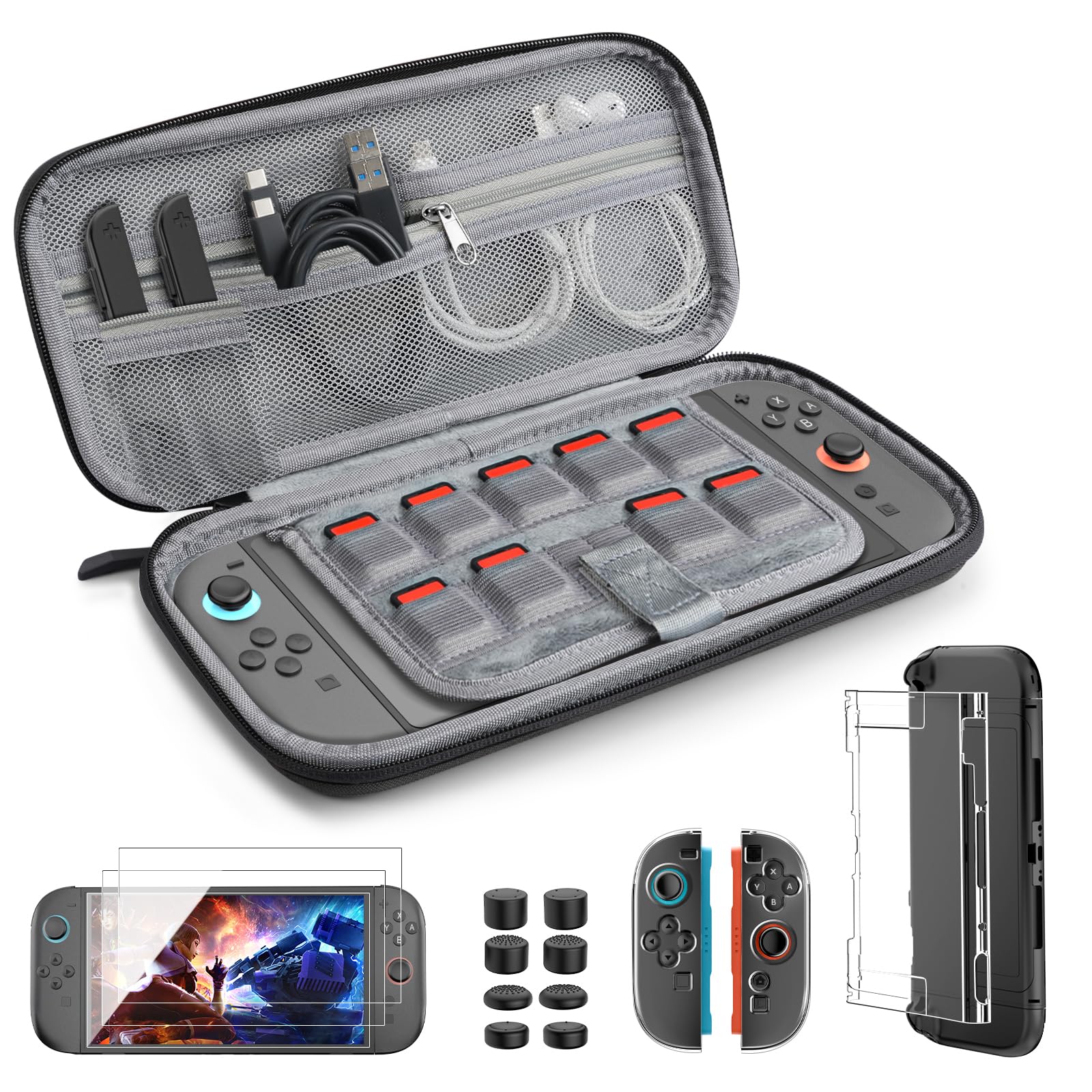 Foto 2 pulgar | Kit De Accesorios Timovo Para Nintendo Switch 2 - Negro - Venta Internacional.