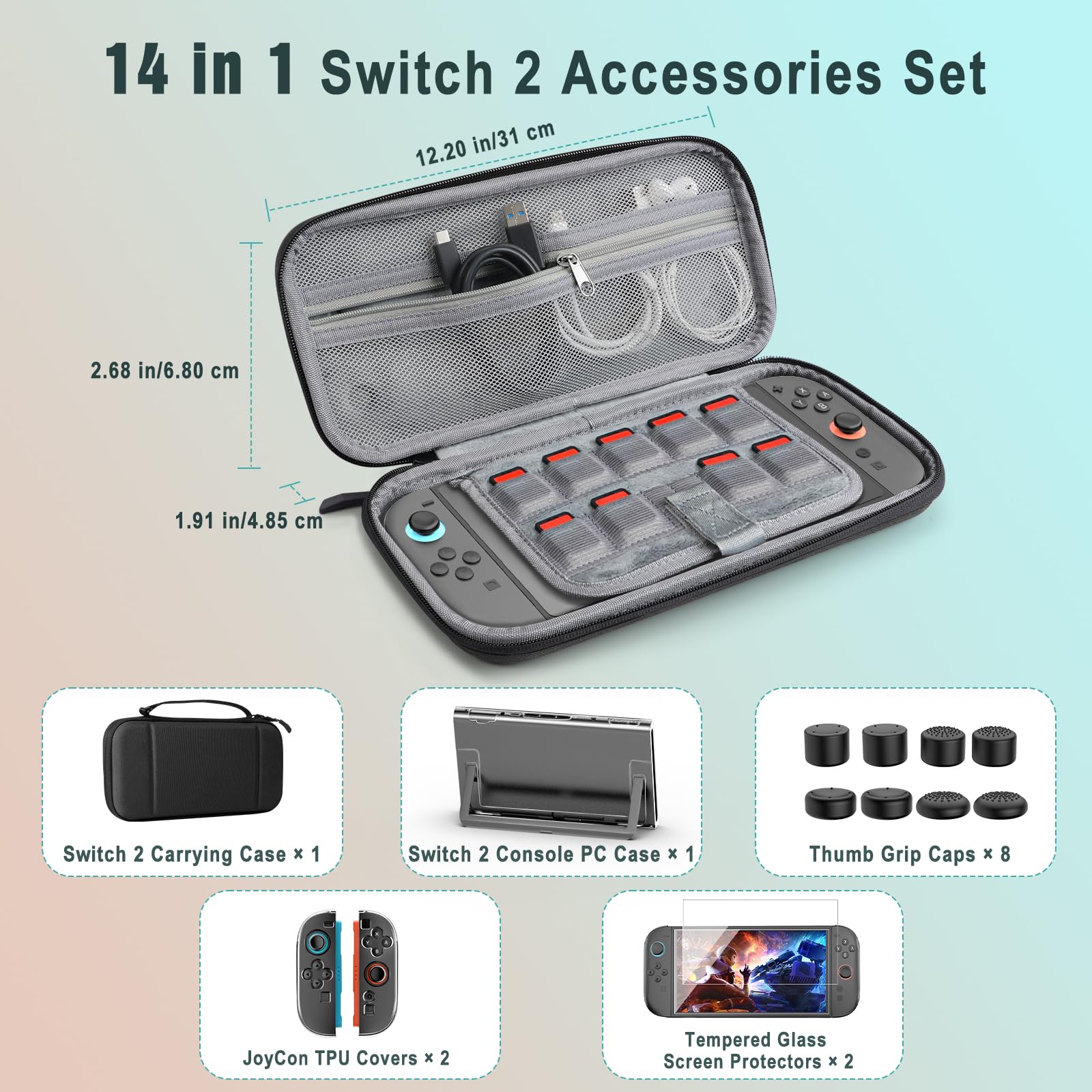 Foto 3 pulgar | Kit De Accesorios Timovo Para Nintendo Switch 2 - Negro - Venta Internacional.