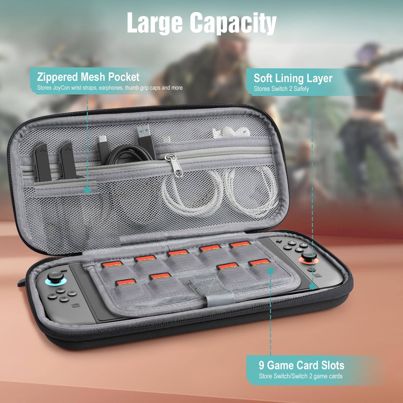Foto 4 pulgar | Kit De Accesorios Timovo Para Nintendo Switch 2 - Negro - Venta Internacional.