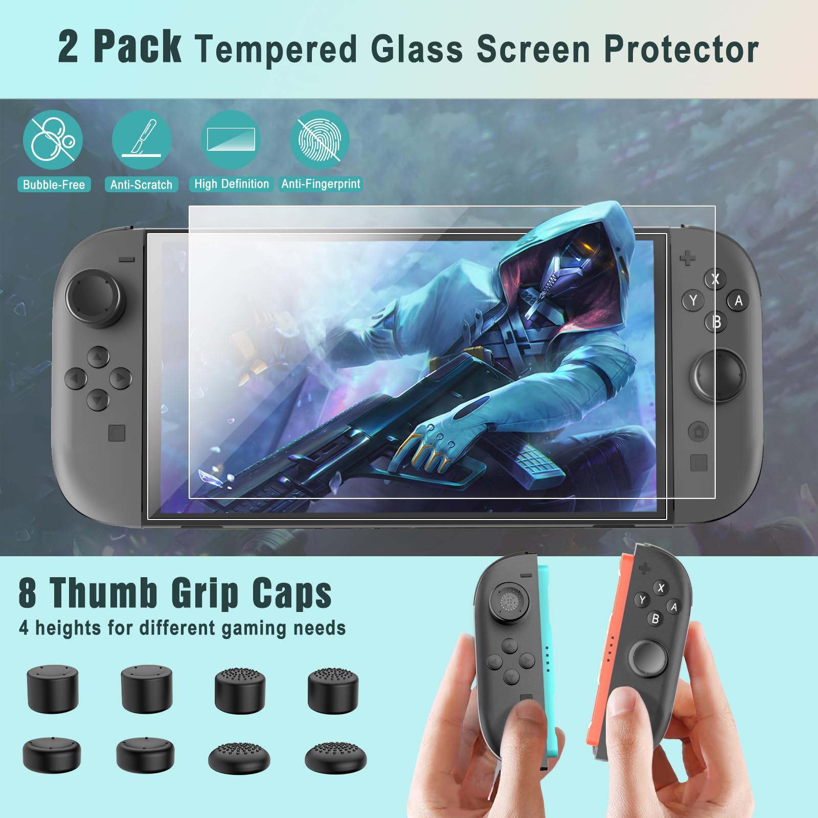 Foto 7 pulgar | Kit De Accesorios Timovo Para Nintendo Switch 2 - Negro - Venta Internacional.