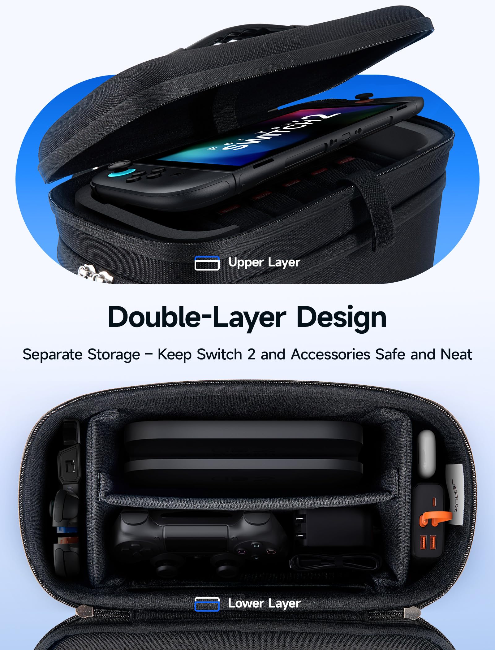 Foto 4 pulgar | Funda De Transporte Jsaux All-in-one Para Nintendo Switch 2 - Negra - Venta Internacional.