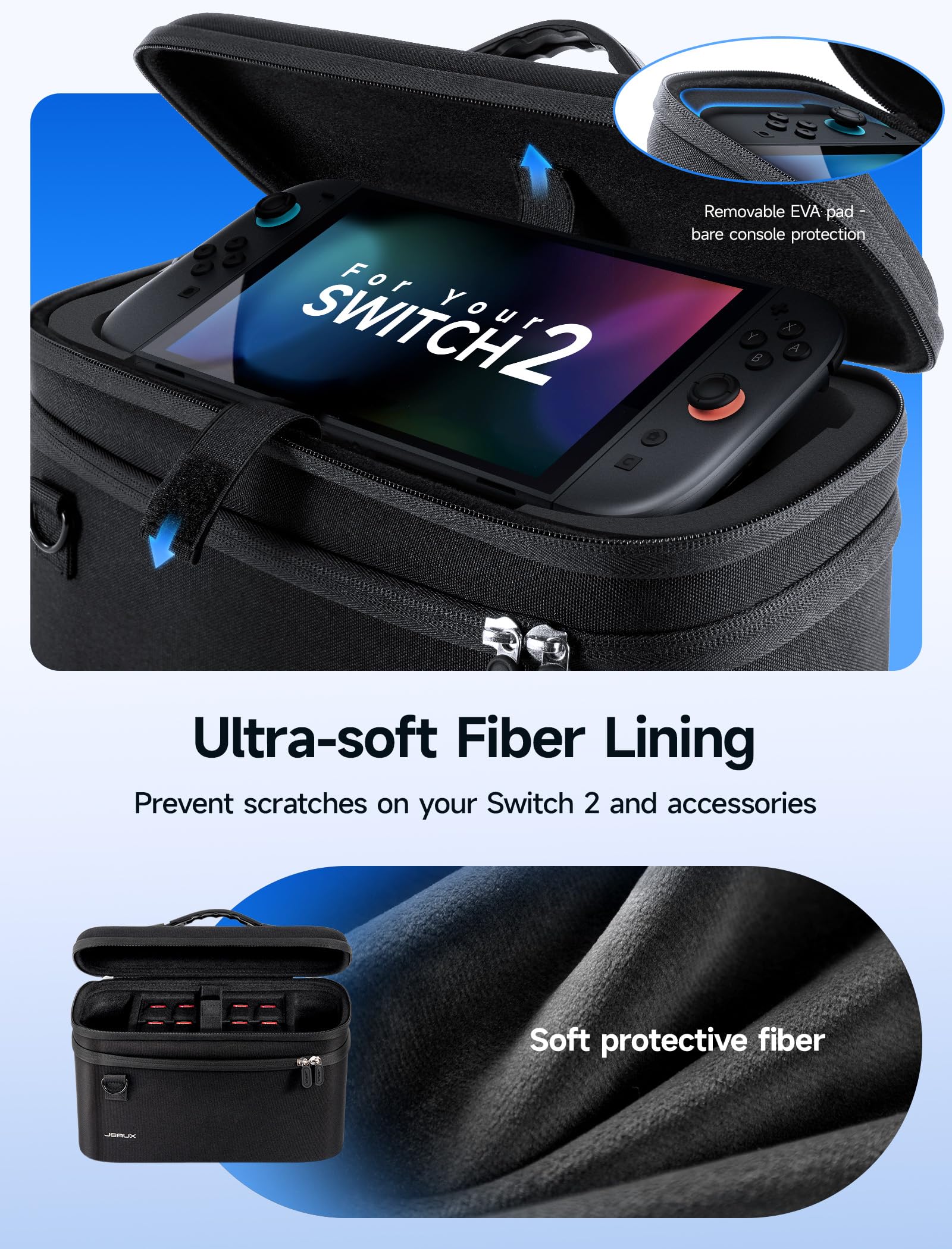 Foto 4 | Funda De Transporte Jsaux All-in-one Para Nintendo Switch 2 - Negra - Venta Internacional.