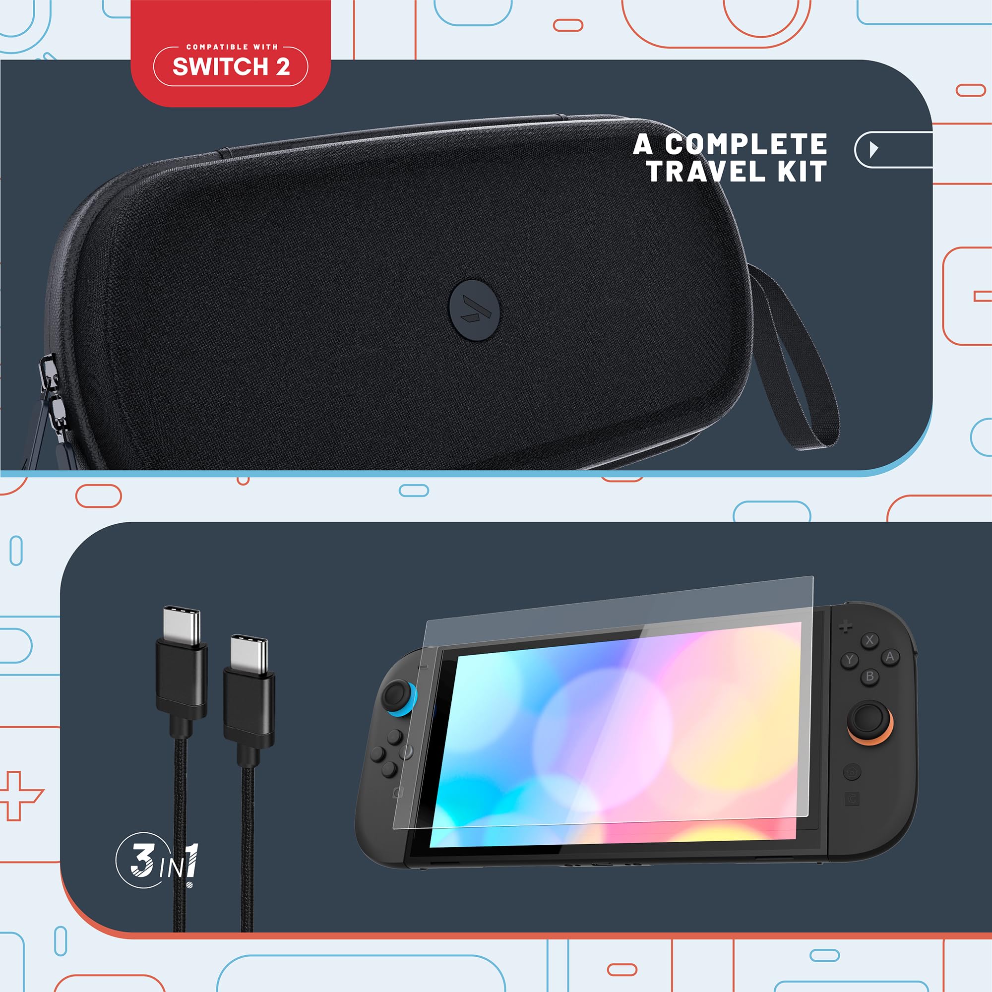 Foto 3 | Consola Portátil Travel Kit 4gamers Compatible Con Switch 2 - Venta Internacional.