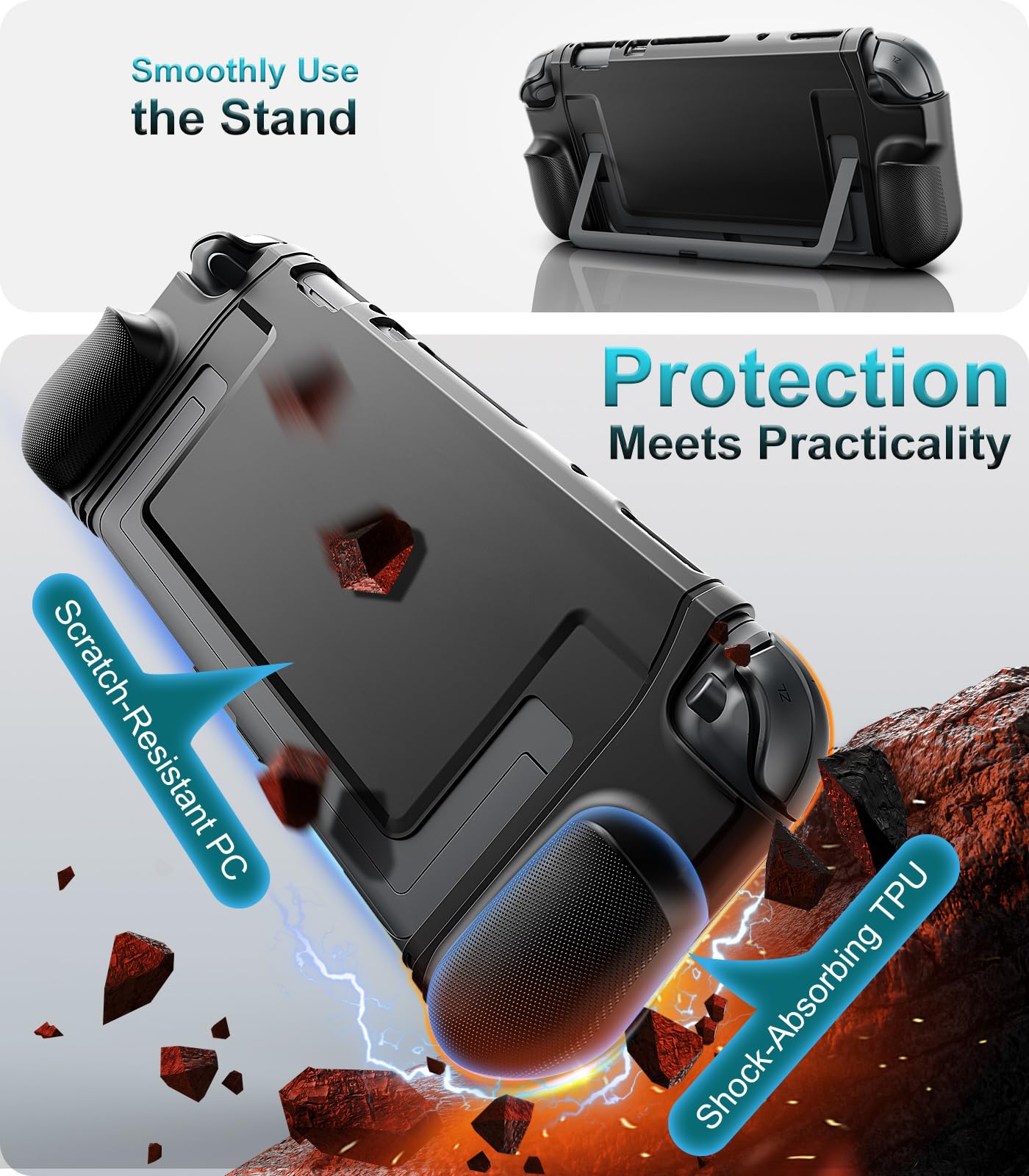 Foto 5 pulgar | Funda Plegable Timovo Para Nintendo Switch 2 2025 Con Empuñadura Negra - Venta Internacional.
