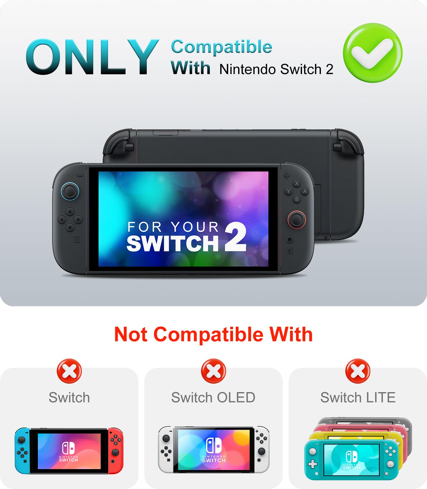 Foto 7 pulgar | Funda Plegable Timovo Para Nintendo Switch 2 2025 Con Empuñadura Negra - Venta Internacional.