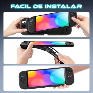 Foto 6 | Funda Estuche Case Protector Rígido De Silicon Para Consola Nswitch-2 Color Negro
