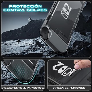 Foto 3 | Funda Estuche Case Protector Rígido Acrílica Para Consola Nswitch-2 Color Transparente