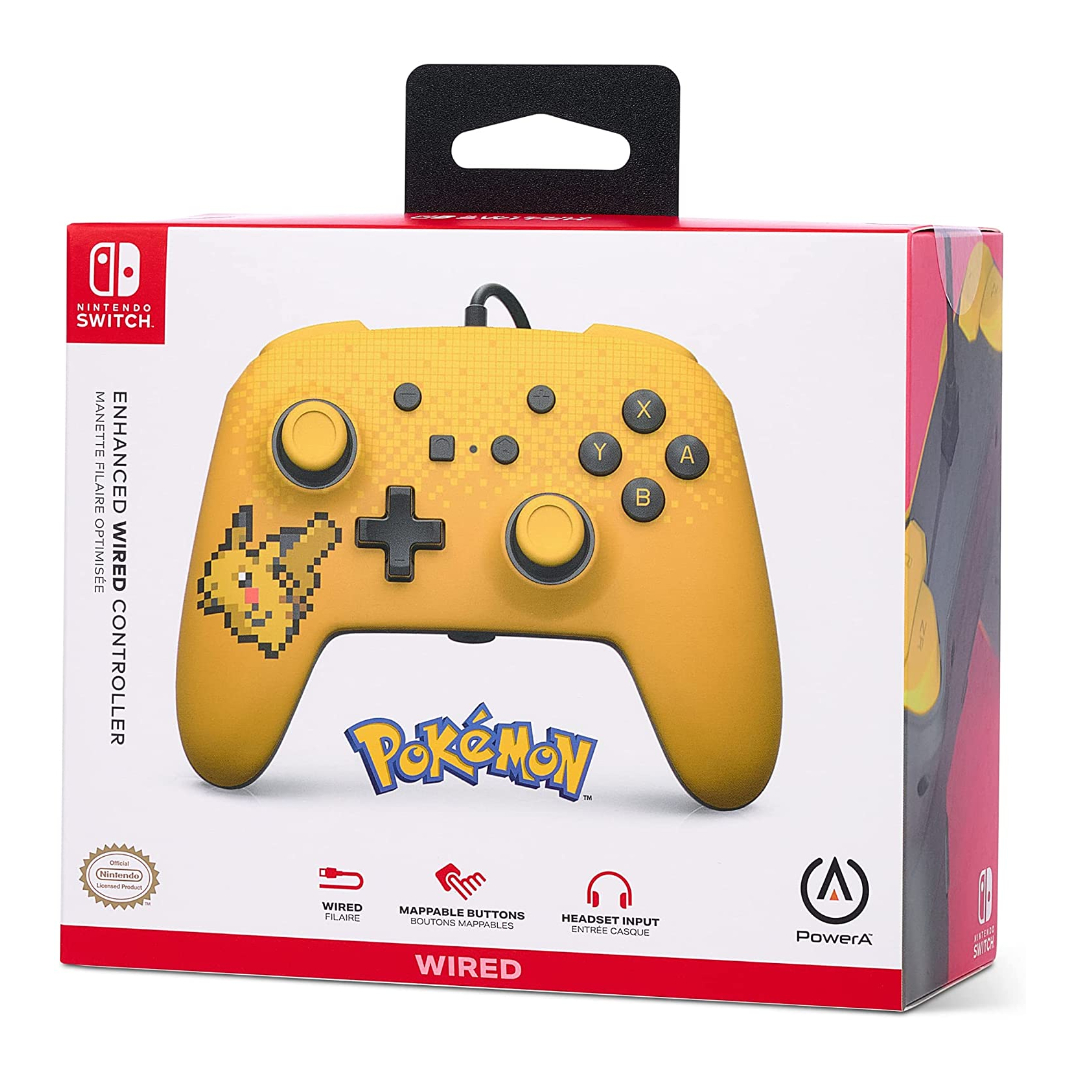 Foto 3 pulgar | Control Alámbrico Para Nintendo Switch - Pixel Pikachu #1367887092