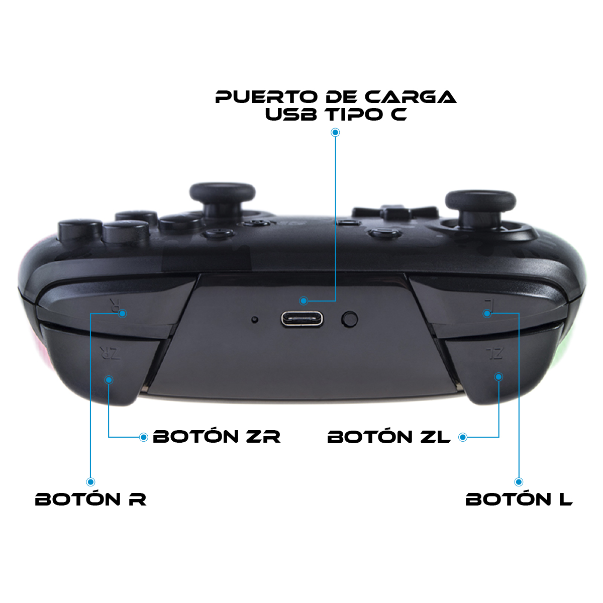 Foto 4 pulgar | Control Inalámbrico Pro Virtual Zone Multicolor Compatible con Nintendo Switch