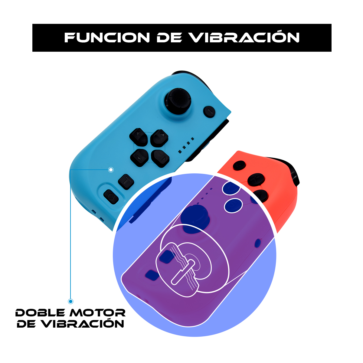 Foto 7 pulgar | Controles Joy-con Nfc Virtual Zone Compatibles Con Nintendo Switch