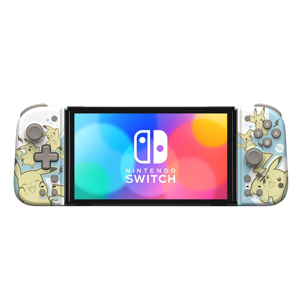 Foto 2 pulgar | Control Hori NSW-410U Nintendo Switch Split Pad Pikachu Blanco Con Azul