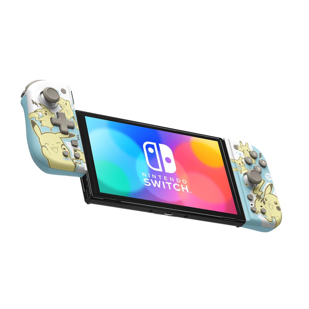 Foto 3 pulgar | Control Hori NSW-410U Nintendo Switch Split Pad Pikachu Blanco Con Azul