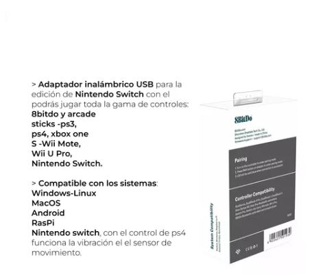 Foto 4 pulgar | Adaptador Inalámbrico Wünd 8bitdo para Nintendo Switch Negro