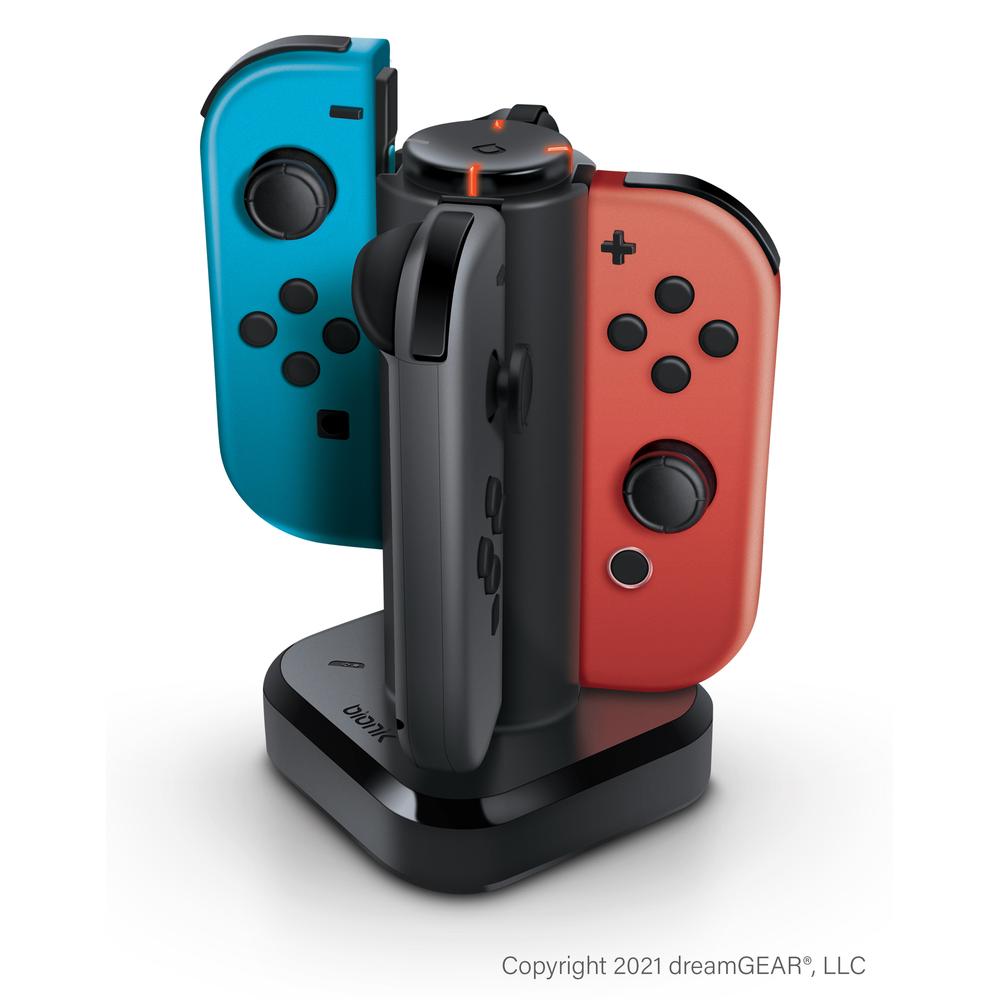 Base Bionik 4 Puertos Joy-con Para Switch Y Oled Negro