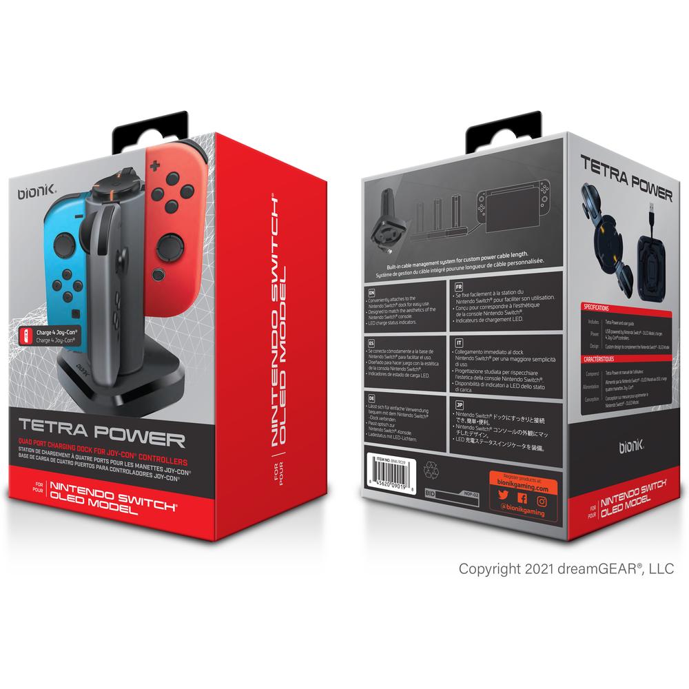 Foto 5 pulgar | Base Bionik 4 Puertos Joy-con Para Switch Y Oled Negro