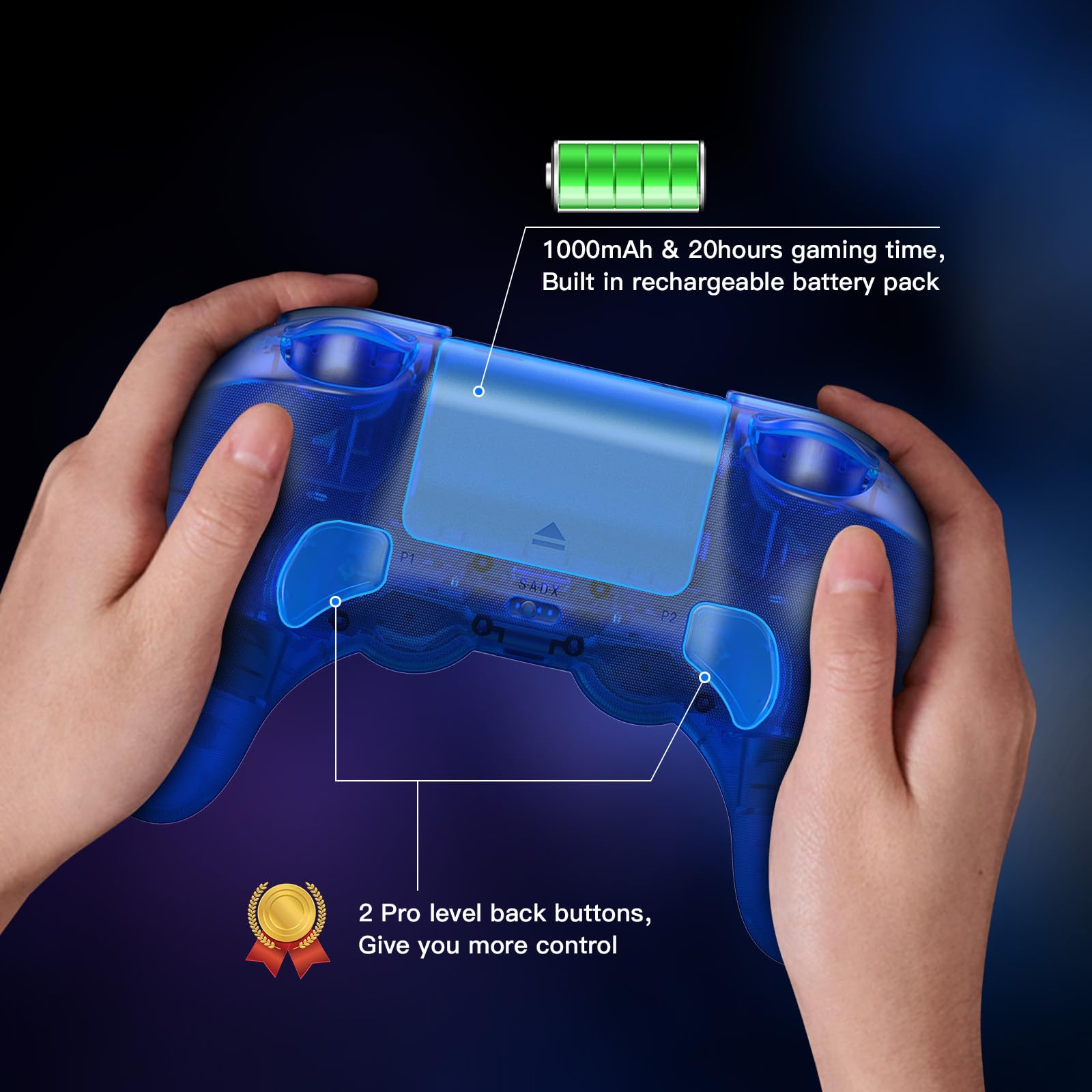 Foto 2 | Controlador Bluetooth 8bitdo Pro 2 Para Switch Pc Android Azul - Venta Internacional.