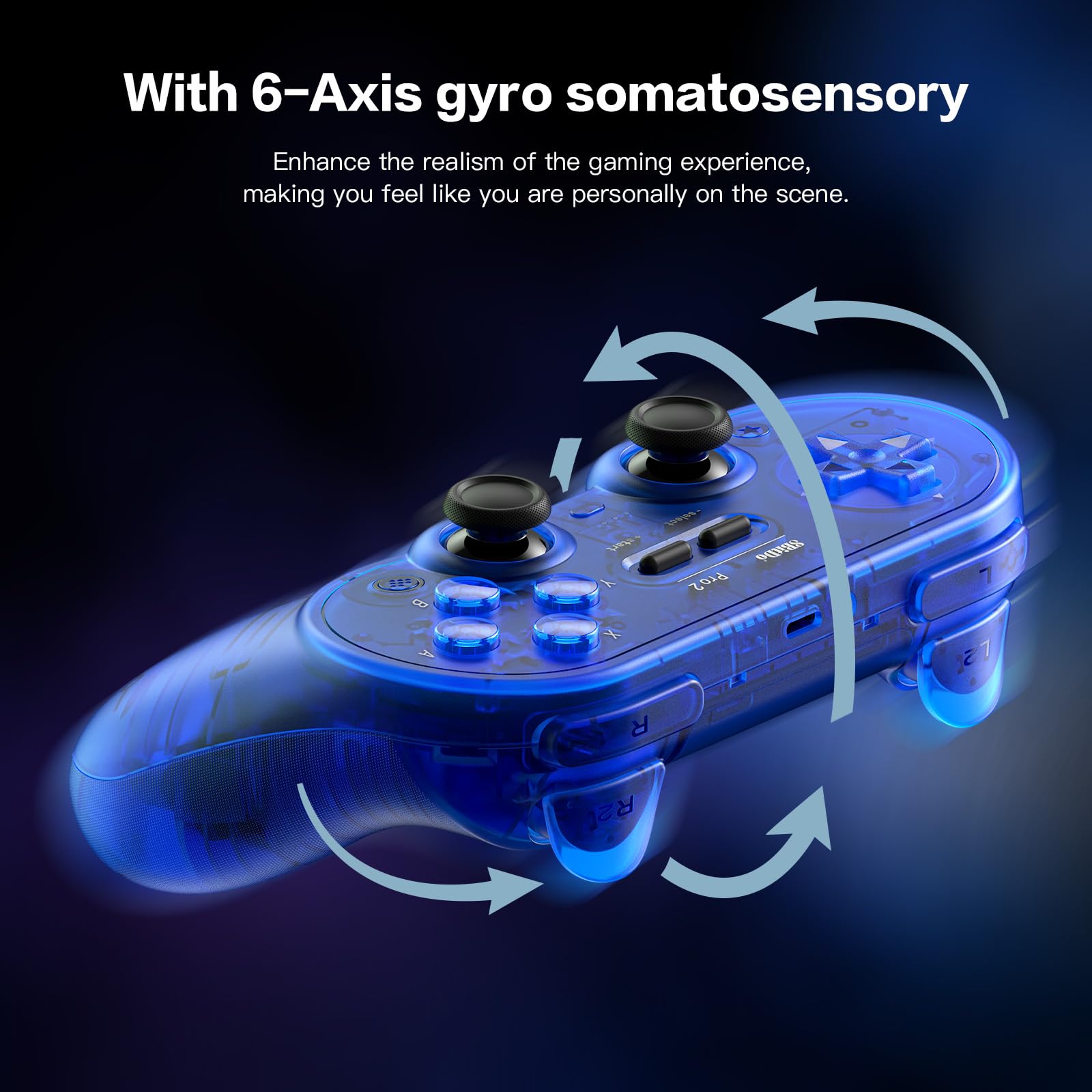 Foto 3 | Controlador Bluetooth 8bitdo Pro 2 Para Switch Pc Android Azul - Venta Internacional.