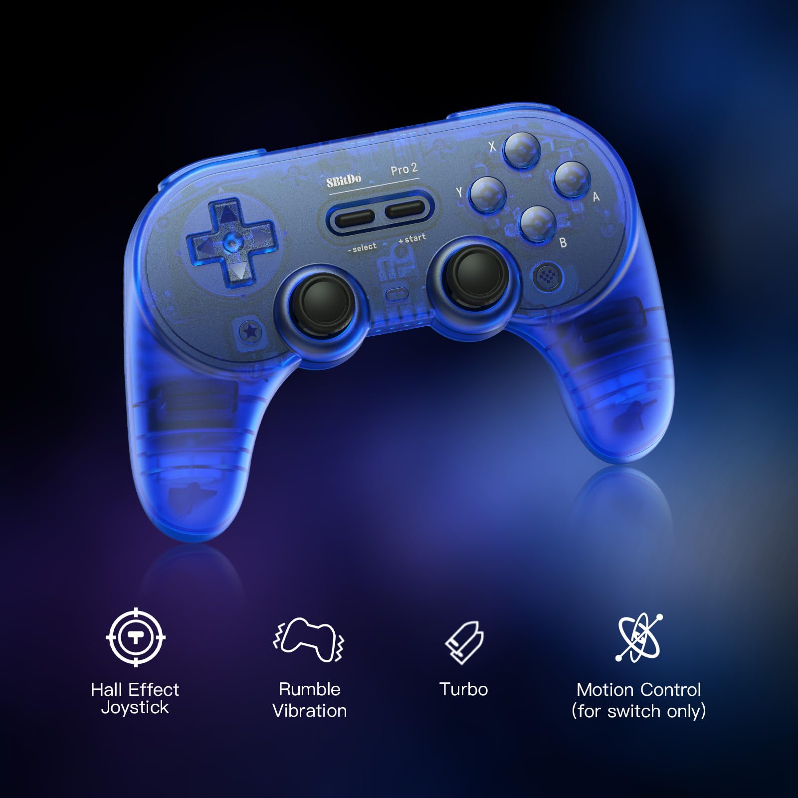Foto 5 | Controlador Bluetooth 8bitdo Pro 2 Para Switch Pc Android Azul - Venta Internacional.