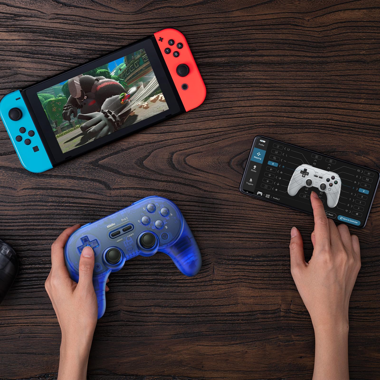 Foto 7 | Controlador Bluetooth 8bitdo Pro 2 Para Switch Pc Android Azul - Venta Internacional.