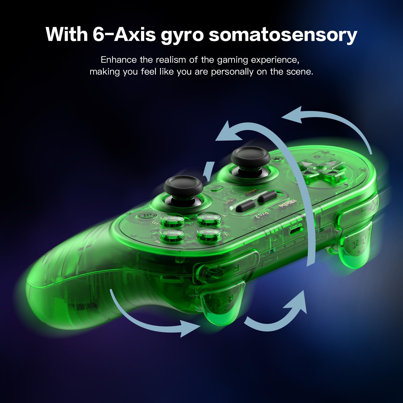 Foto 3 | Controlador Bluetooth 8bitdo Pro 2 Para Switch Pc Android Verde - Venta Internacional.