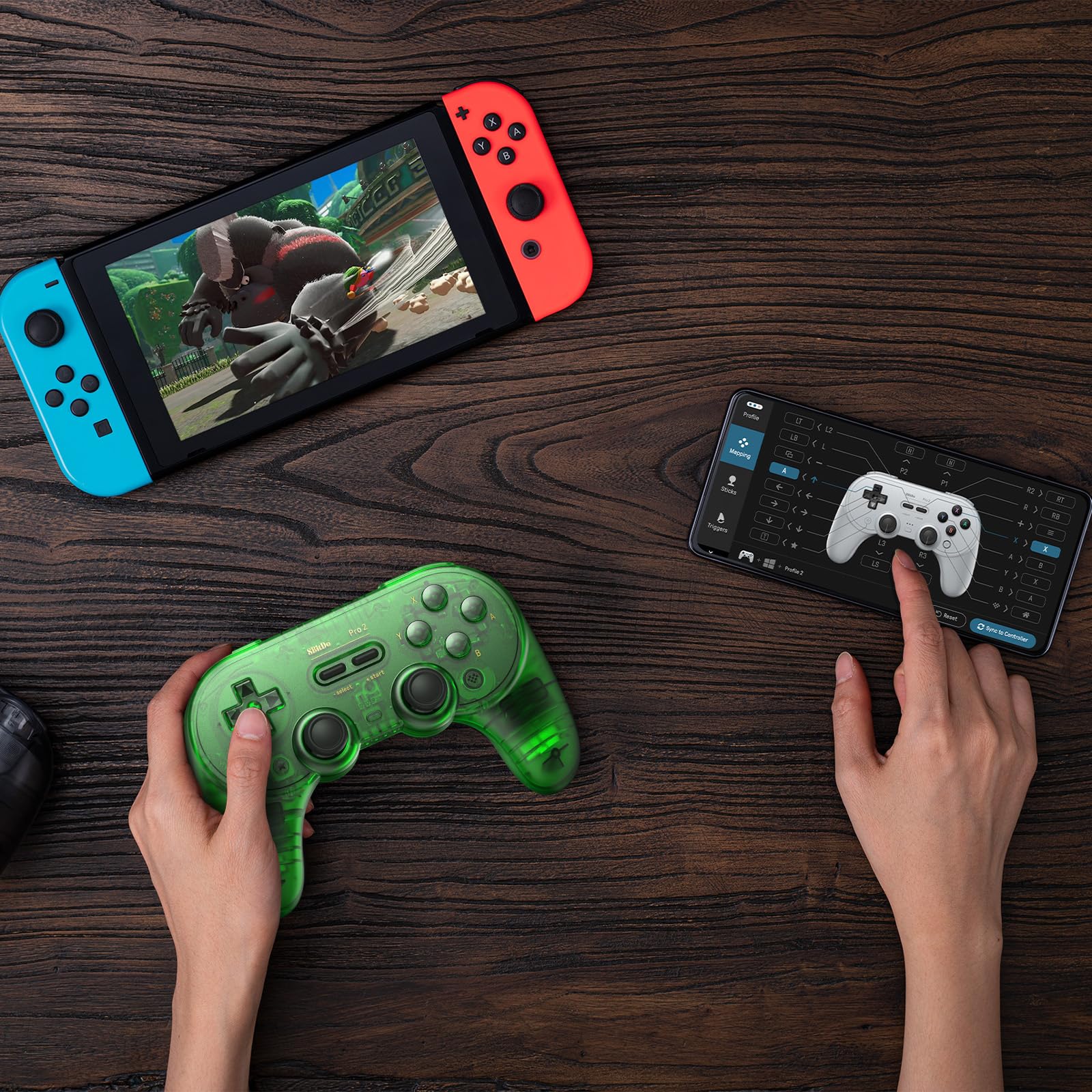 Foto 7 | Controlador Bluetooth 8bitdo Pro 2 Para Switch Pc Android Verde - Venta Internacional.