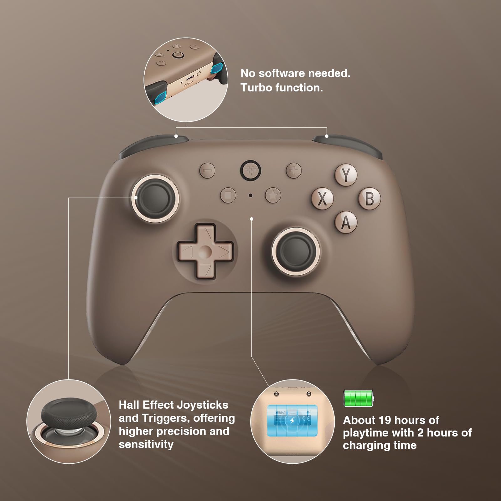 Foto 3 | Controlador Inalámbrico 8bitdo Ultimate 2c Para Windows Pc/android - Venta Internacional.