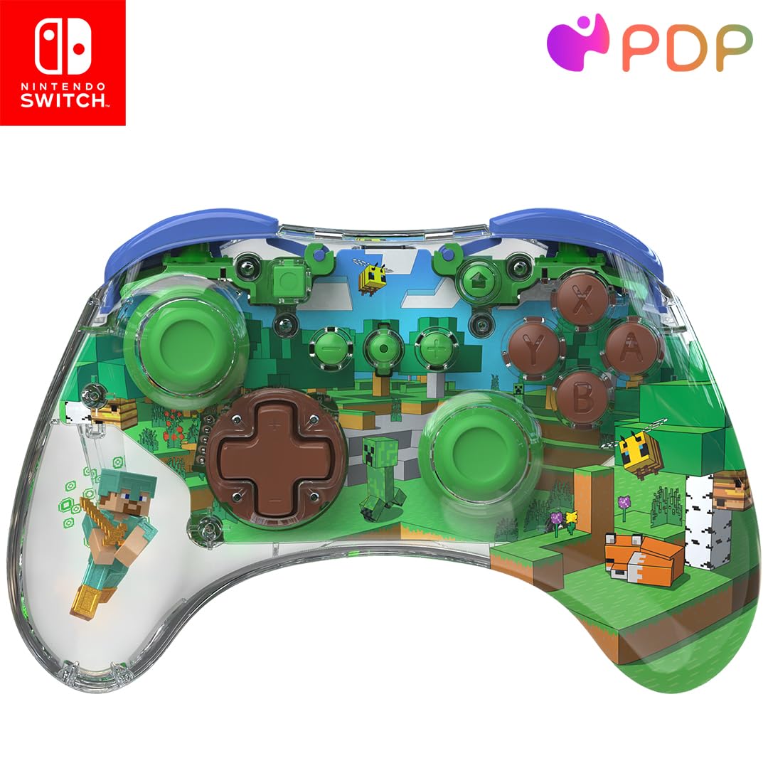 Foto 1 | Controlador Nintendo Switch Pro Pdp Realmz Inalámbrico Minecraft - Venta Internacional.