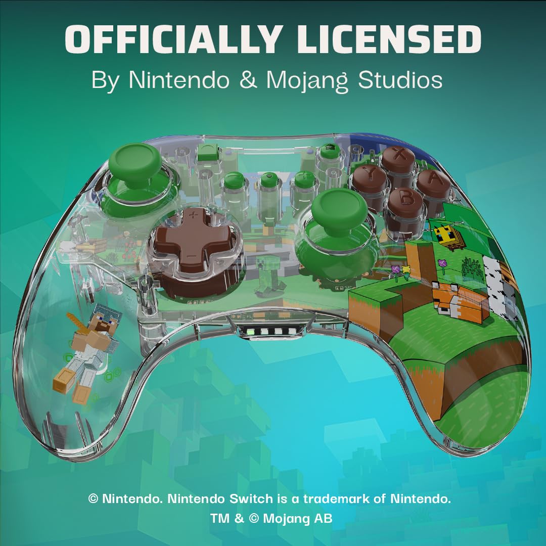 Foto 2 | Controlador Nintendo Switch Pro Pdp Realmz Inalámbrico Minecraft - Venta Internacional.